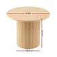 Artiss Coffee Table Round Fluted - Furniture > Living Room