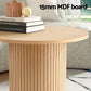 Artiss Coffee Table Round Fluted - Furniture > Living Room
