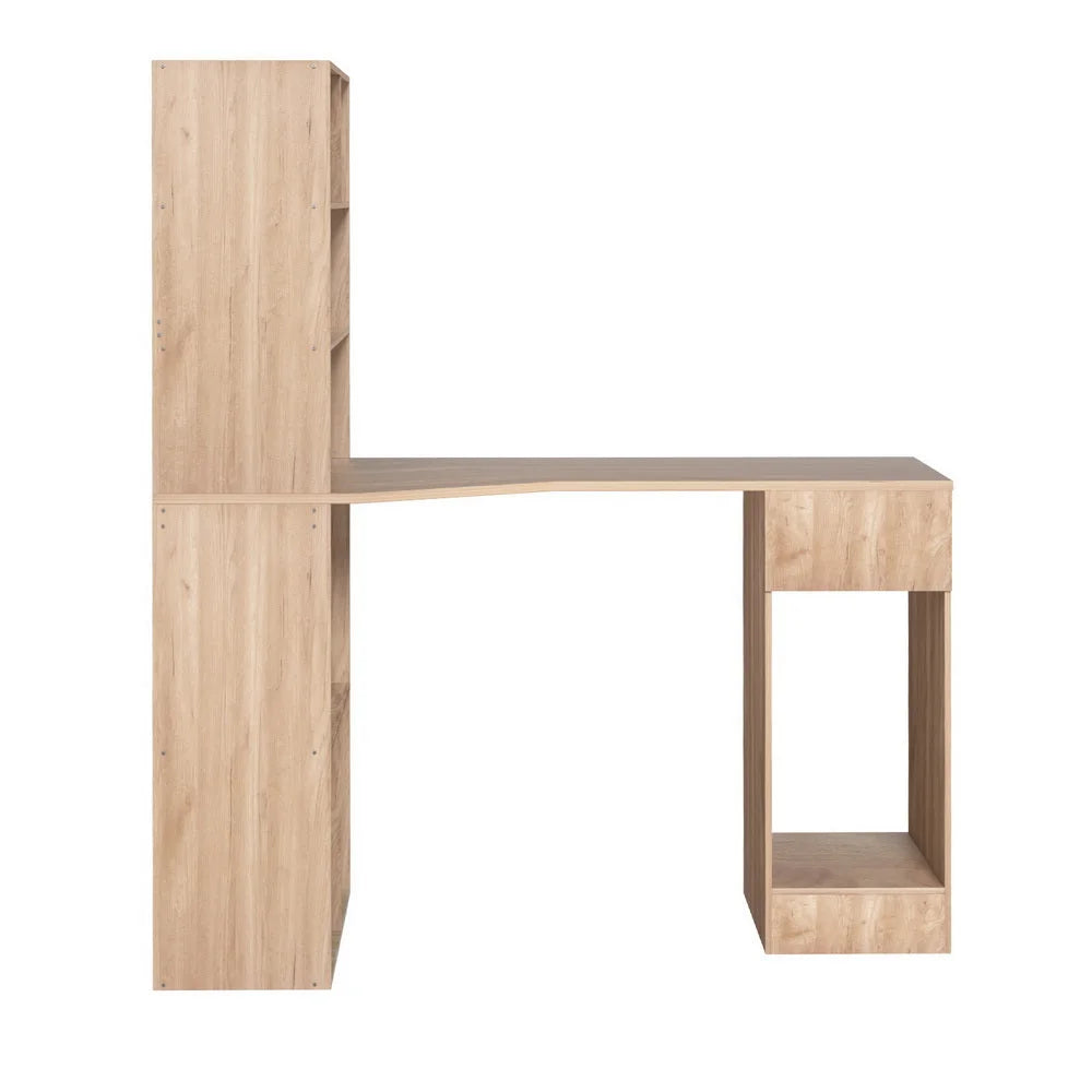 Artiss Computer Desk Bookshelf Drawer Cabinet Oak 120CM