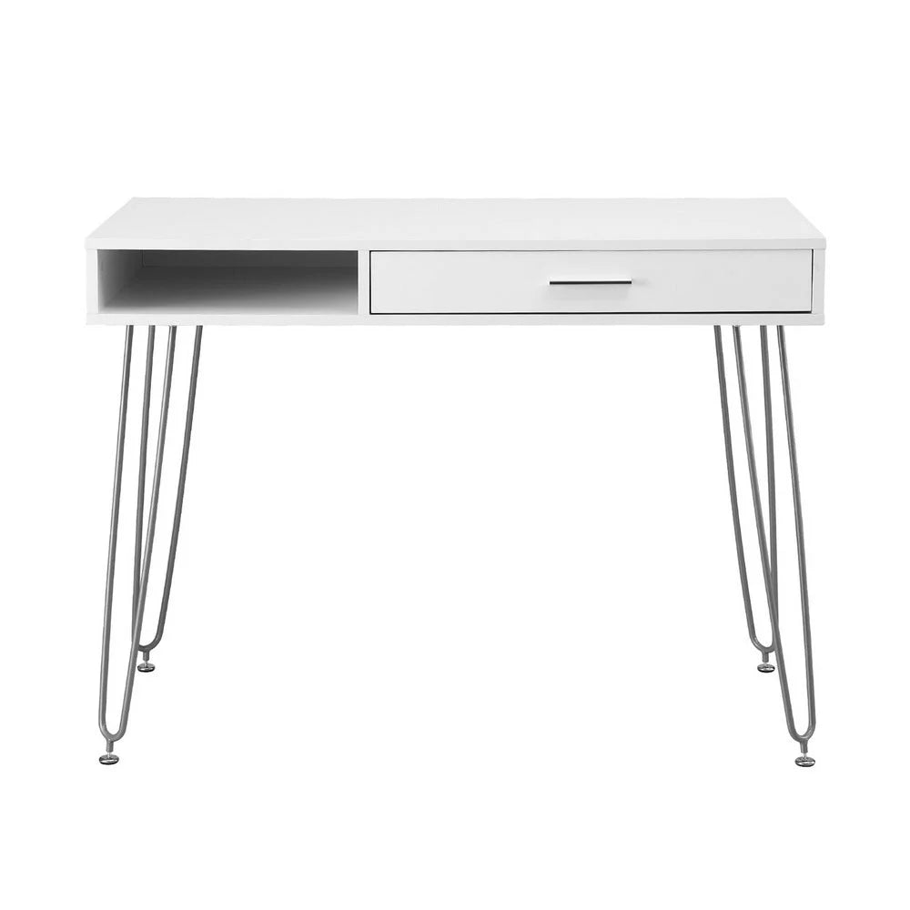 White 100cm desk for study or home office workspaces