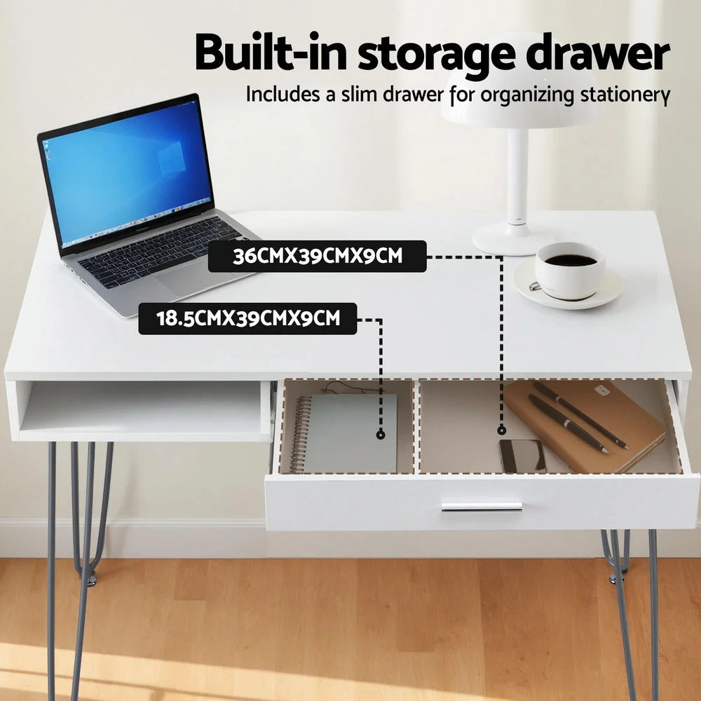 Desk with computer drawer cabinet office desks