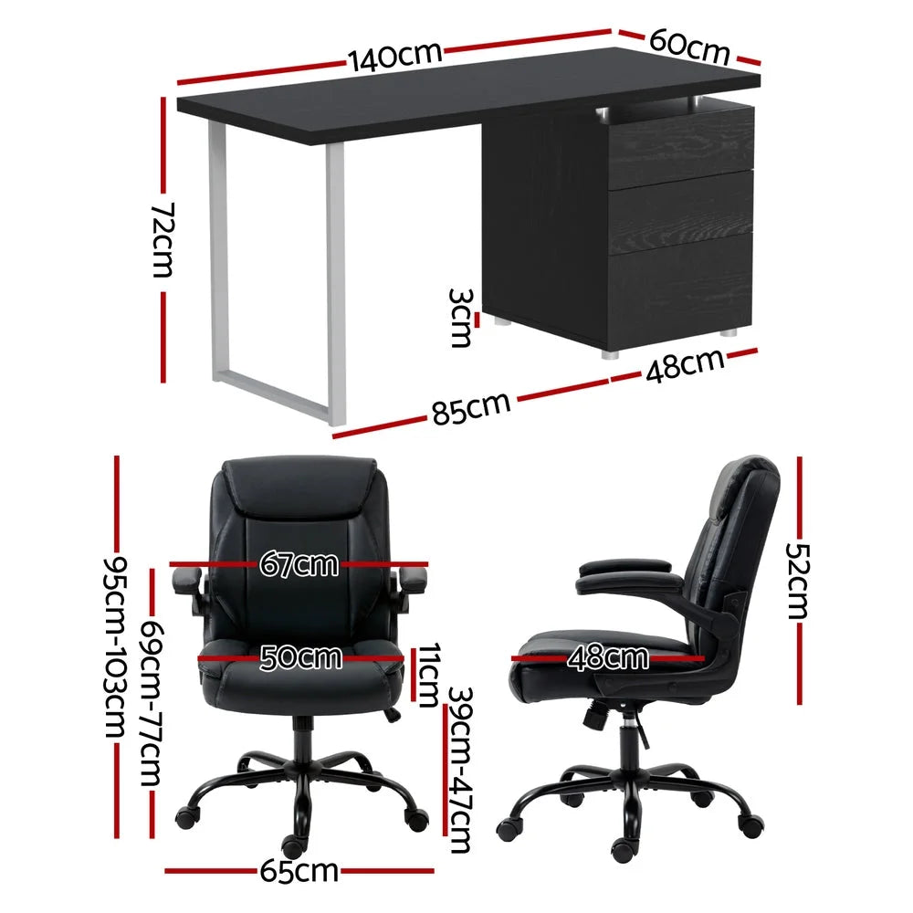 Computer Desk Executive Office Chairs with Sets Black