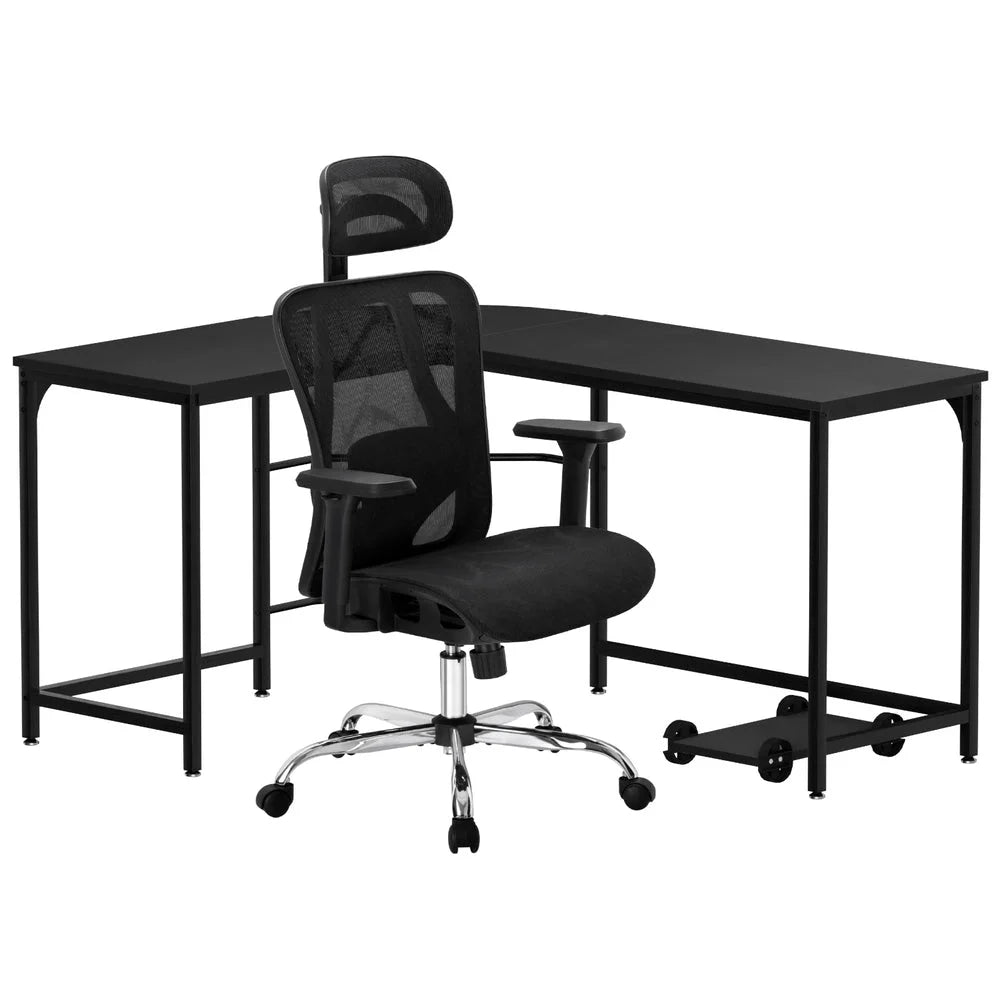 Office chair with computer desk l shape