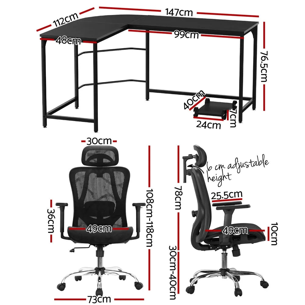 Office chair with computer desk seat and backrest