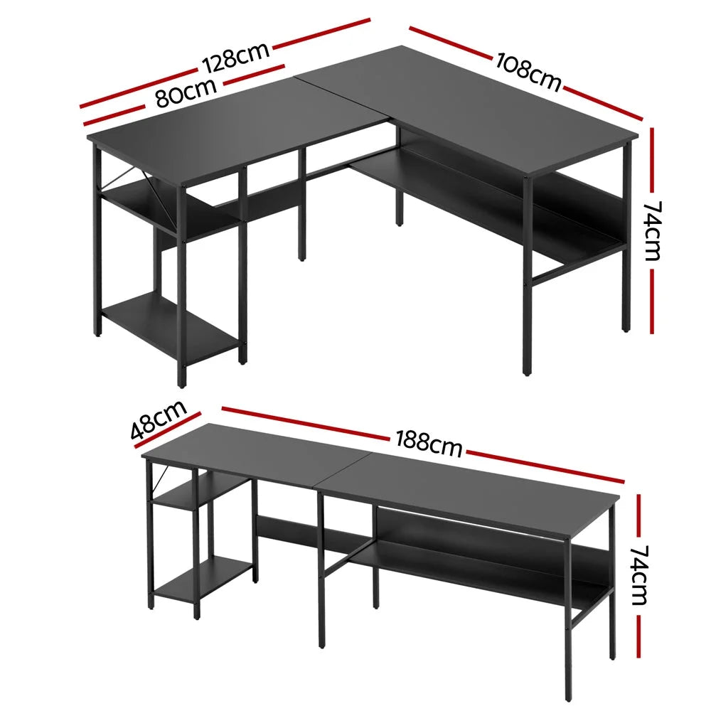Artiss Computer Desk L shape Home Office Study Table Desks