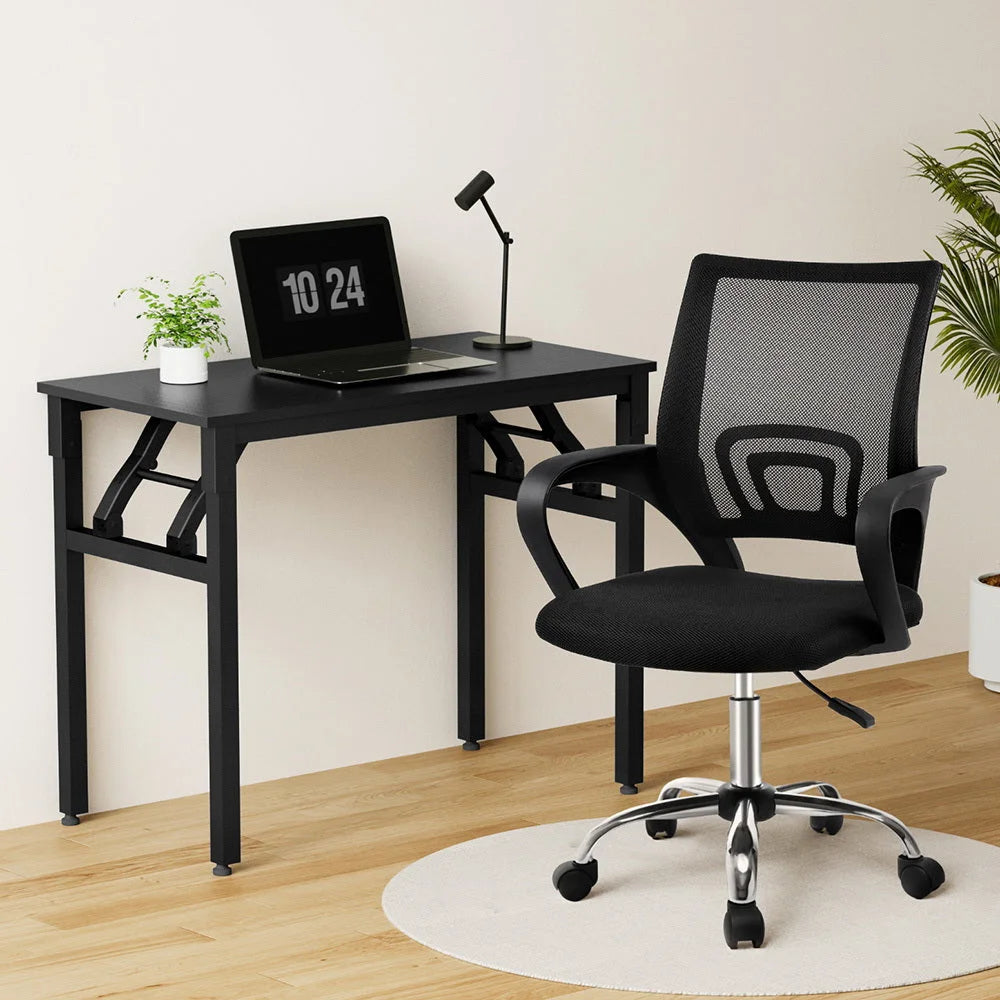 Artiss Computer Desk Mesh Office Chair Set Foldable Home