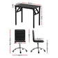 Artiss Computer Desk Office Chair PU Leather Set Foldable
