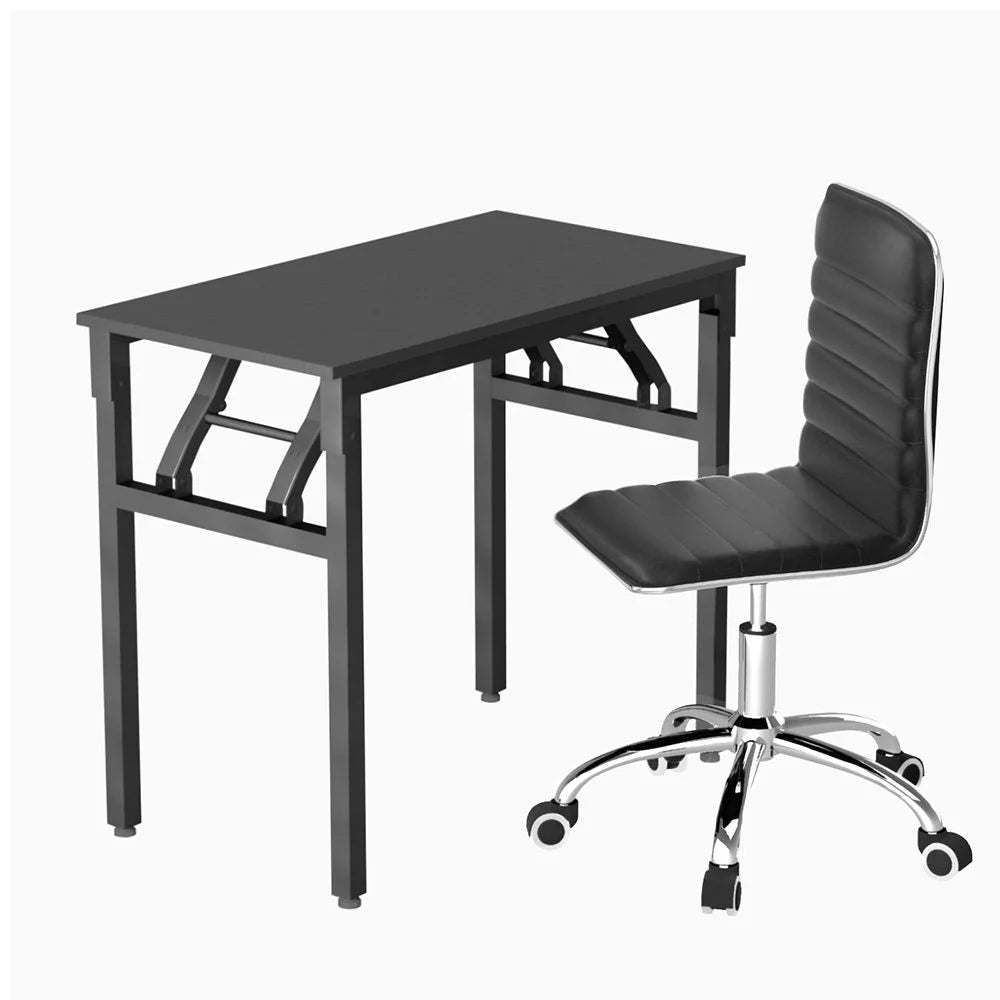 Artiss Computer Desk Office Chair PU Leather Set Foldable