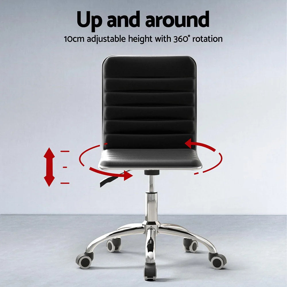 Artiss Computer Desk Office Chair PU Leather Set Foldable