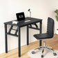 Artiss Computer Desk Office Chair PU Leather Set Foldable
