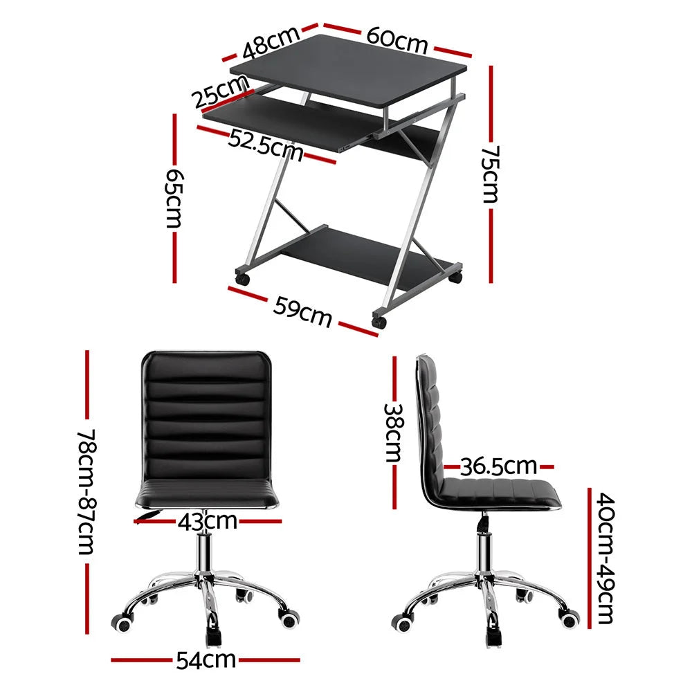 Artiss Computer Desk Office Chair Set Desks with Keyboard