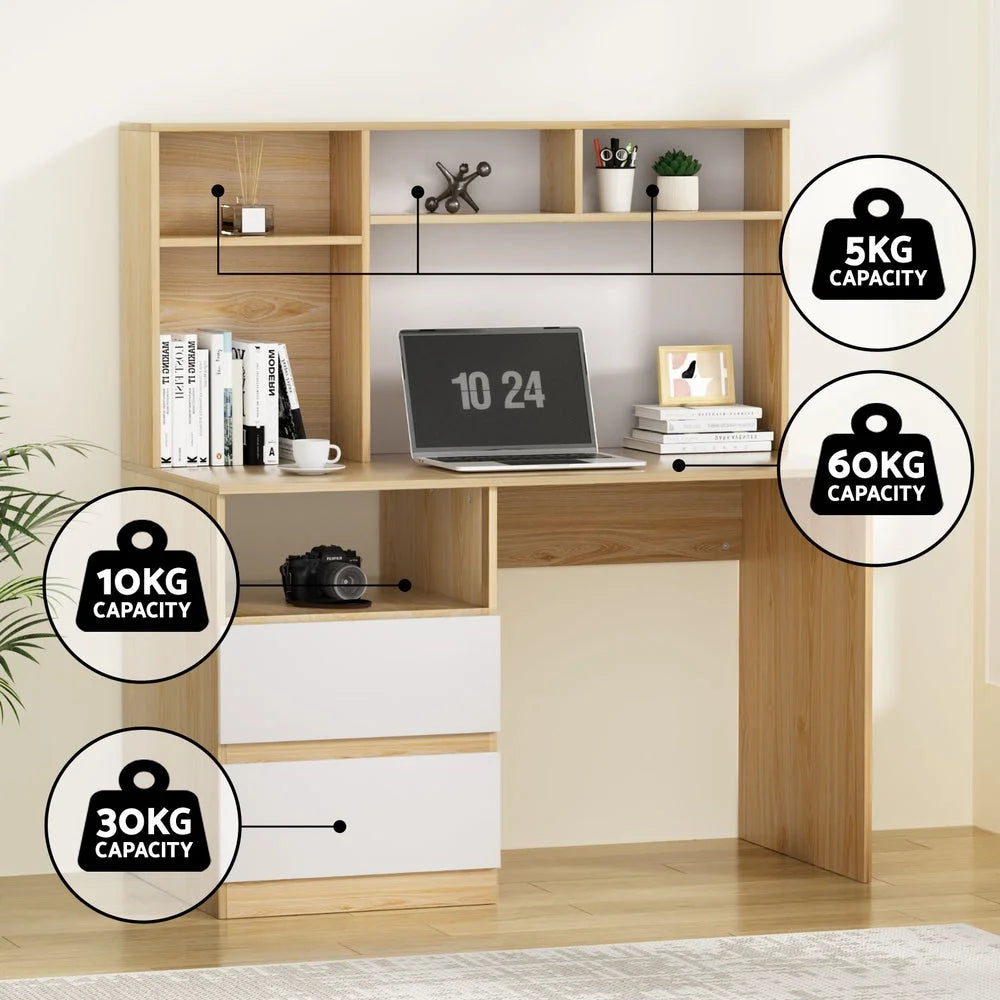 Artiss Computer Desk Office Study Desks Table Bookshelf