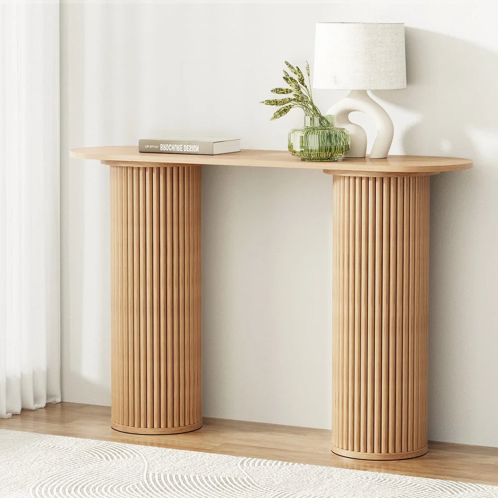 115cm table with console oval pine blake