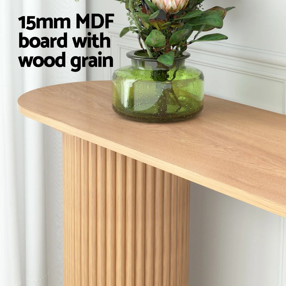 Artiss Console Table Oval 115CM Pine Blake - Furniture >