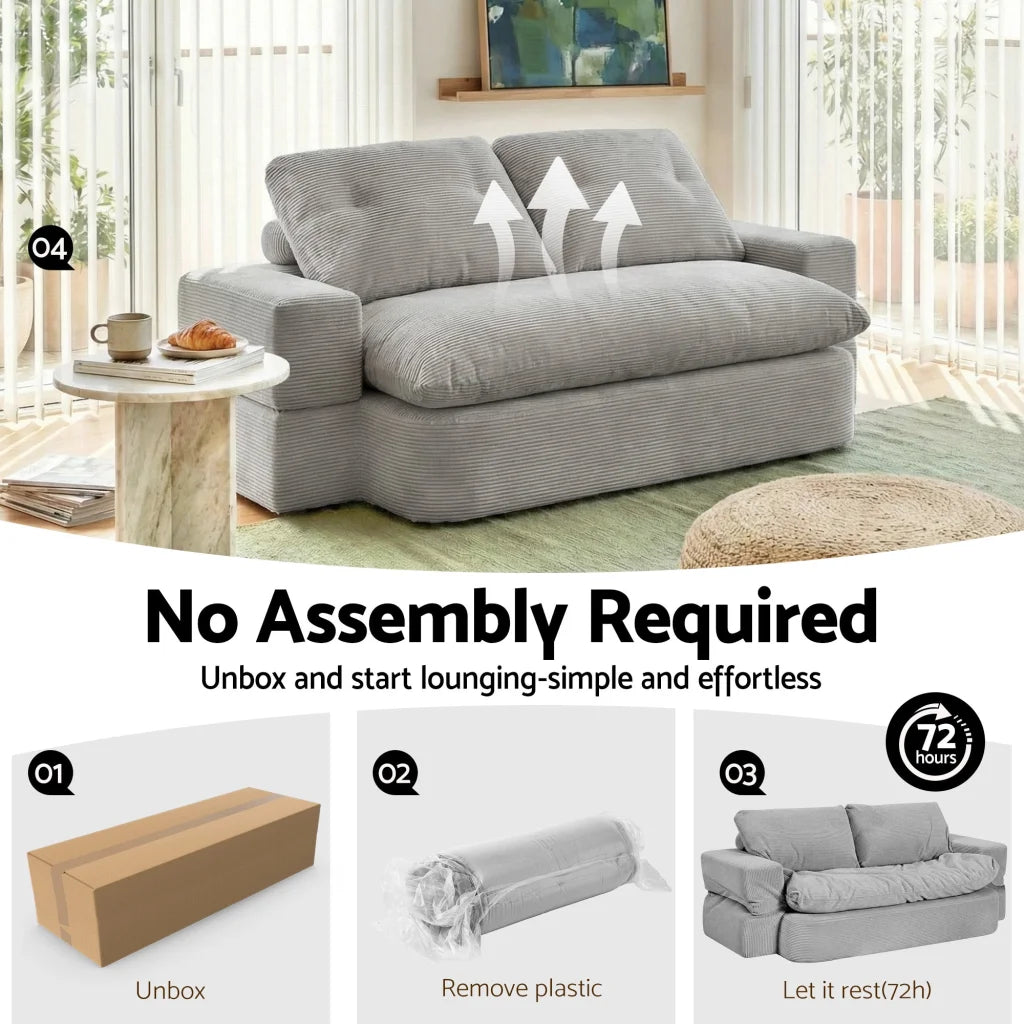 Convertible folding sofa with bed high density foam boneless