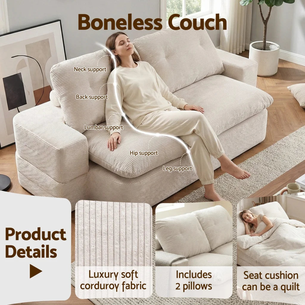 Foam convertible folding sofa with colour matched pieces and support fittings