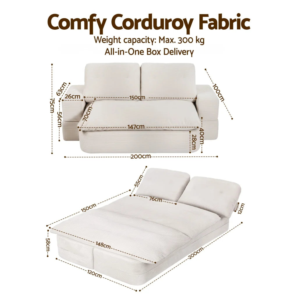 Sofa couch Convertible Folding Bed 30D High Density