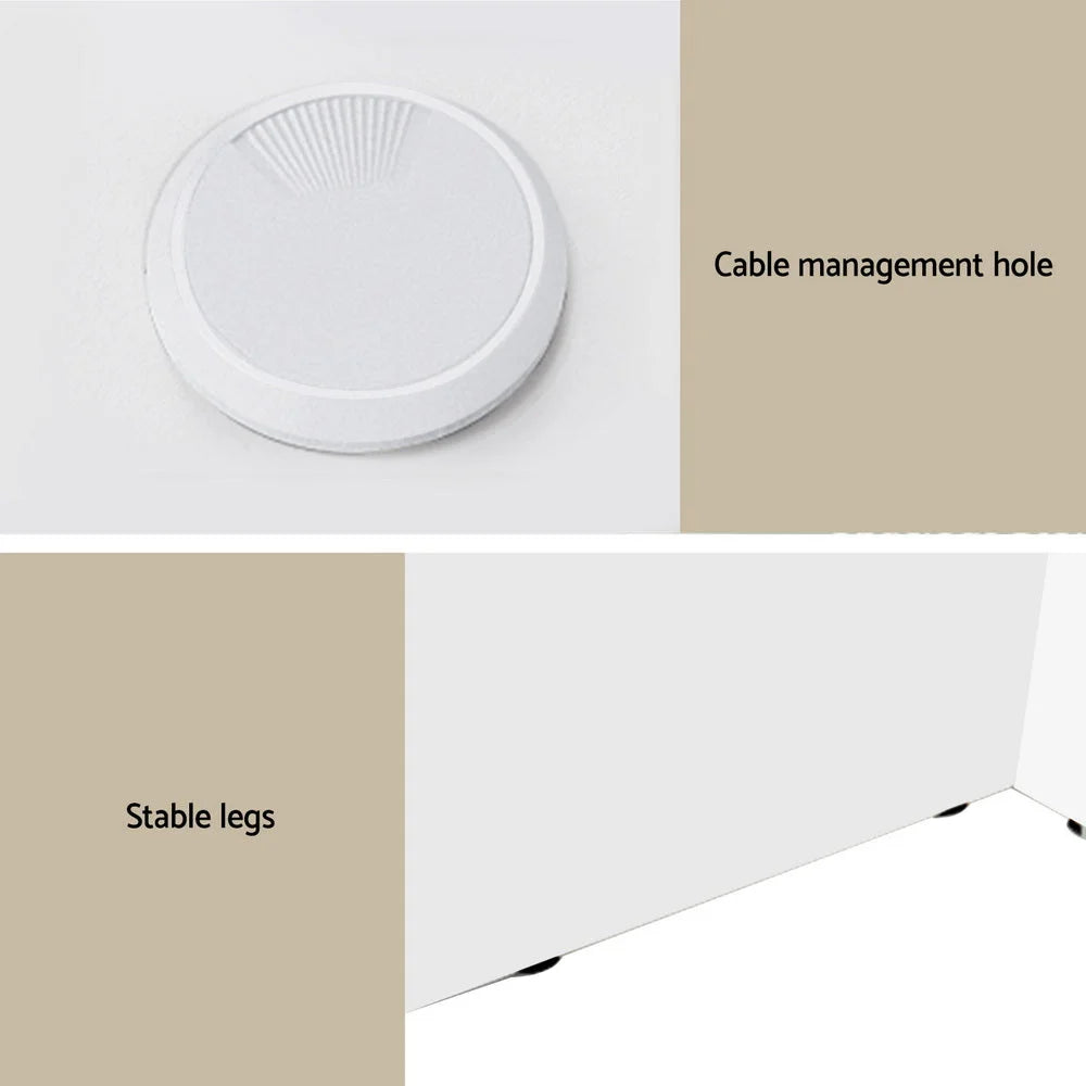 Artiss Corner Computer Desk Shelves CPU Stand L-shape Home