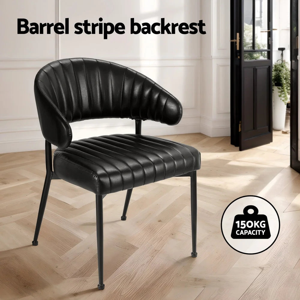 Dining chairs set with hollow armchair surface kitchen