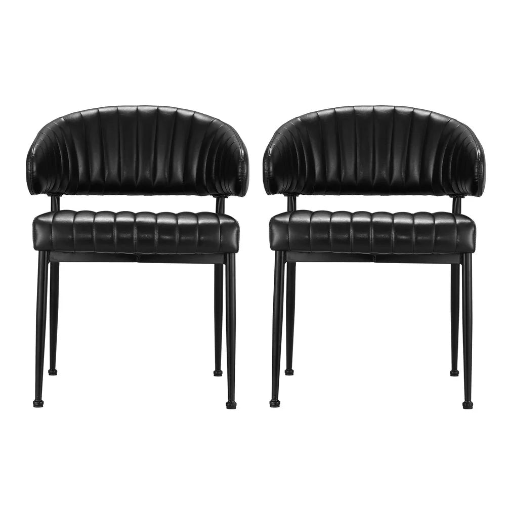 Dining chairs set with hollow armchair kitchen