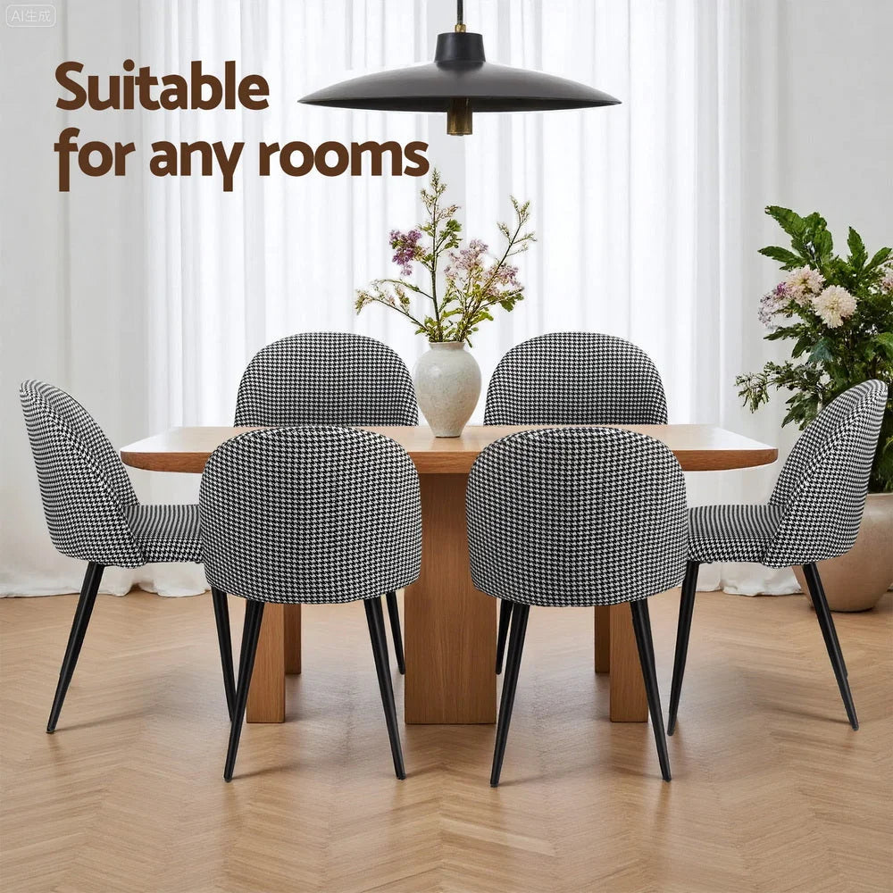 Artiss Dining Chairs Set of 2 Linen Solid Curved