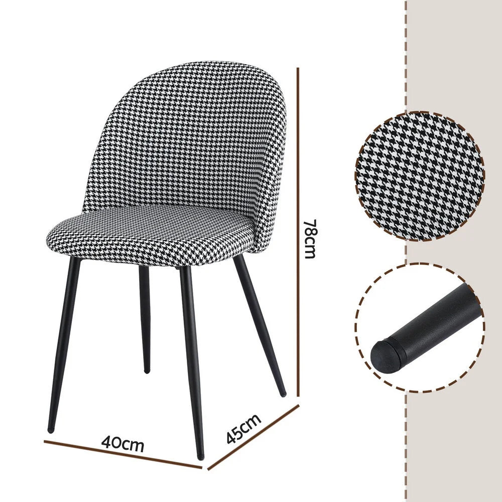 Artiss Dining Chairs Set of 2 Linen Solid Curved
