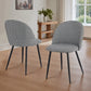 Artiss Dining Chairs Set of 2 Linen Solid Curved