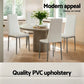 Dining chairs set with channel tufted surface kitchen