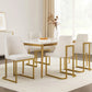 Artiss Dining Chairs Set of 4 Linen Fabric Frame Beige