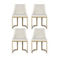 Artiss Dining Chairs Set of 4 Linen Fabric Frame Beige