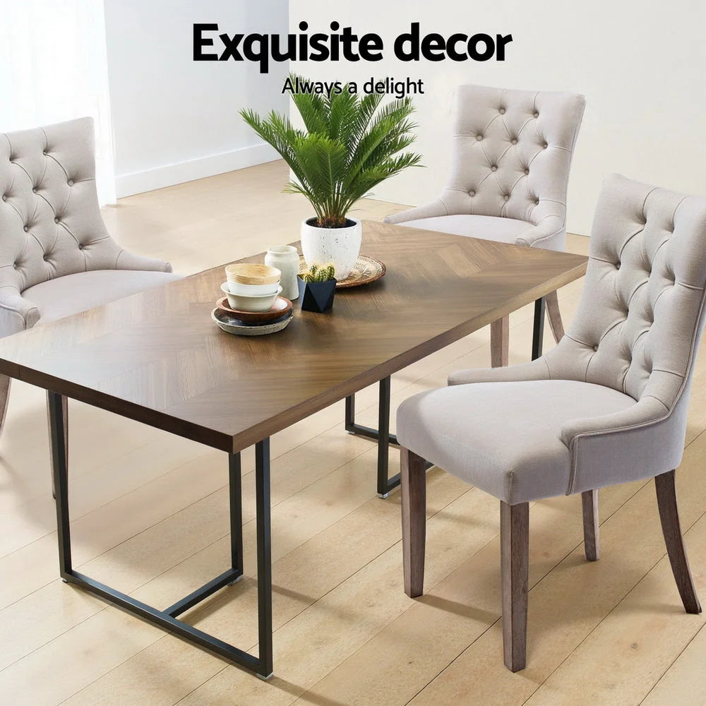 Dining Chairs Set of 4 Linen