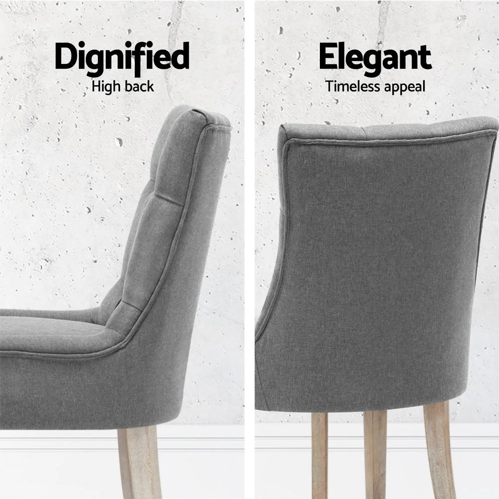 Dining Chairs Set 4 Provincial Grey