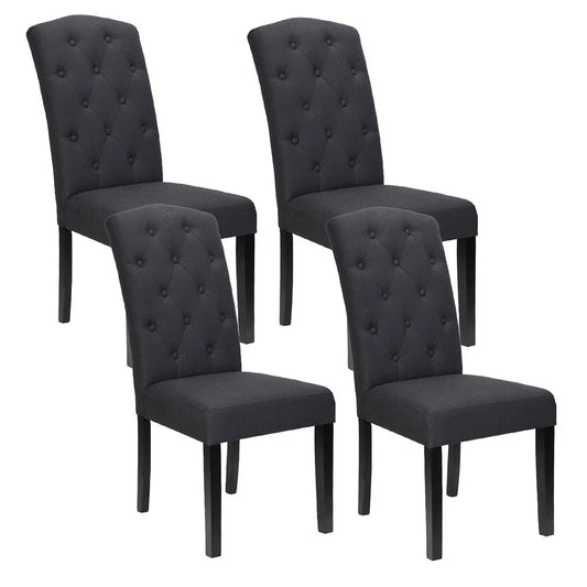 Grey 4 dining chair with chairs linen parsons dark