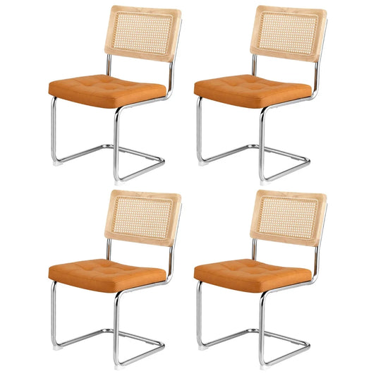 Artiss Dining Chairs Set of 4 PU Leather Rattan Cantilever