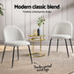 Artiss Dining Chairs Set of 4 Sherpa Boucle White shown for online product comparison