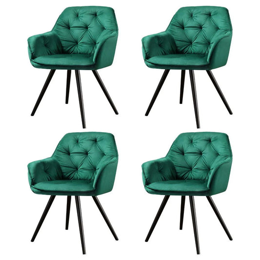 Artiss Dining Chairs Set of 4 Velvet Diamond Tufted