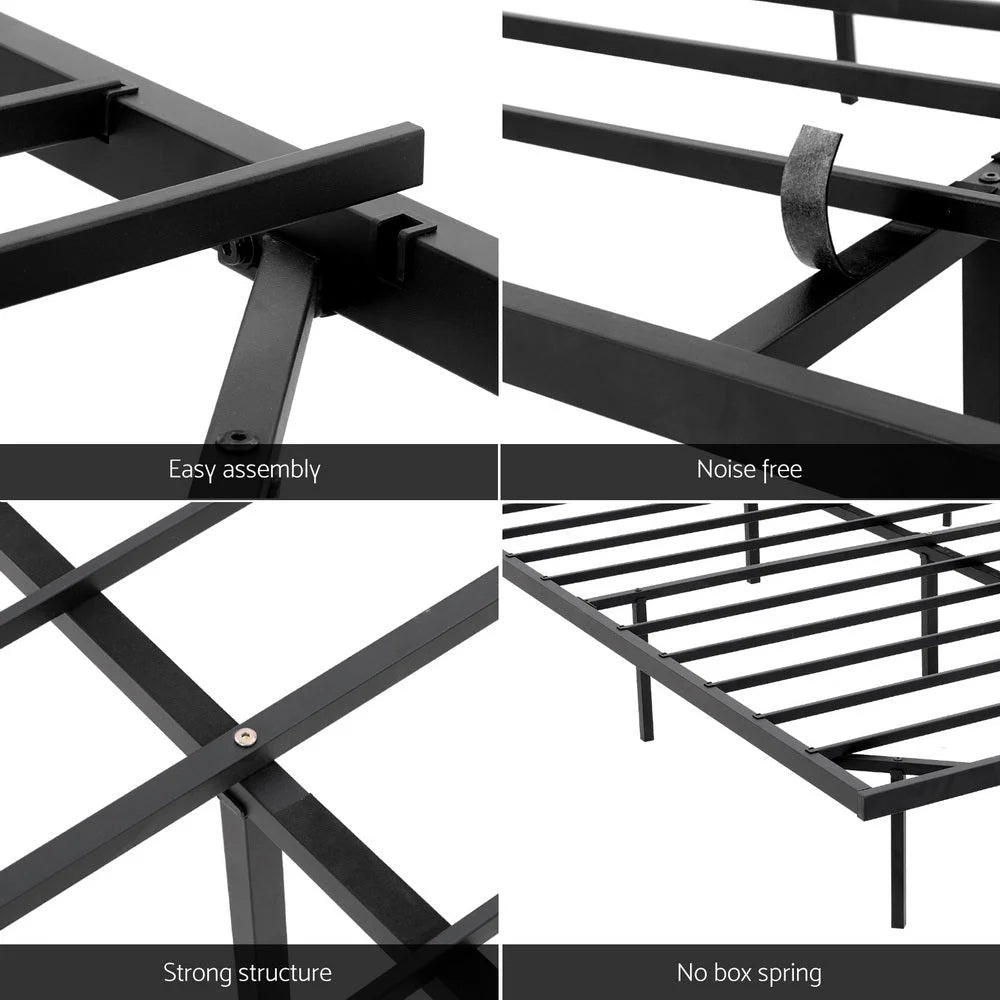 Artiss Double Bed Frame,Floating Metal Bed Frame with Smart
