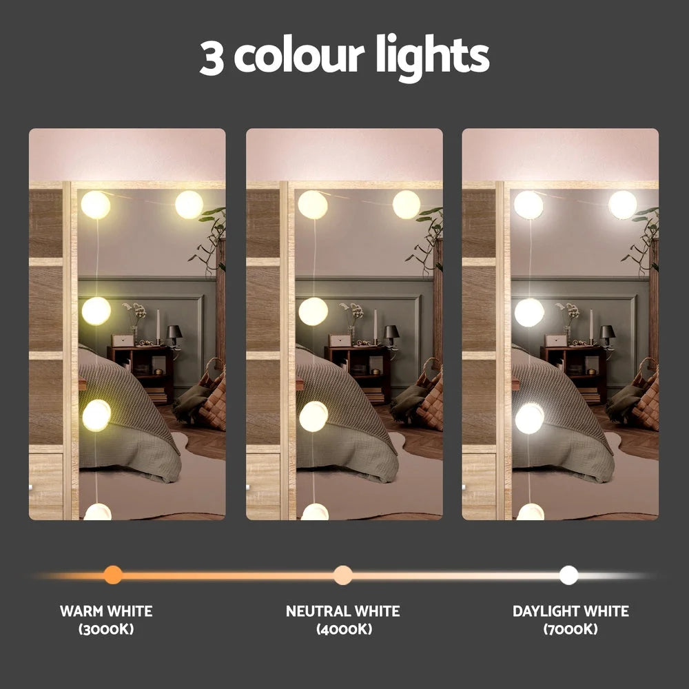 Table with dressing stool led bulbs bedroom