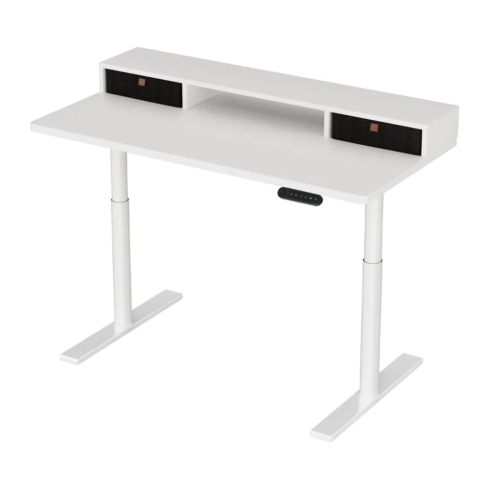 Artiss Electric Standing Desk with Storage Rack Shelf