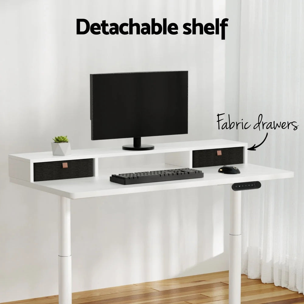 Artiss Electric Standing Desk with Storage Rack Shelf
