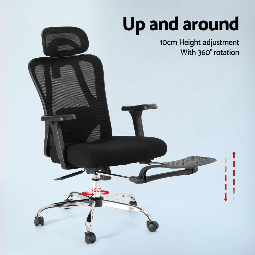 Artiss Ergonomic Mesh Office Chair Black - Furniture >