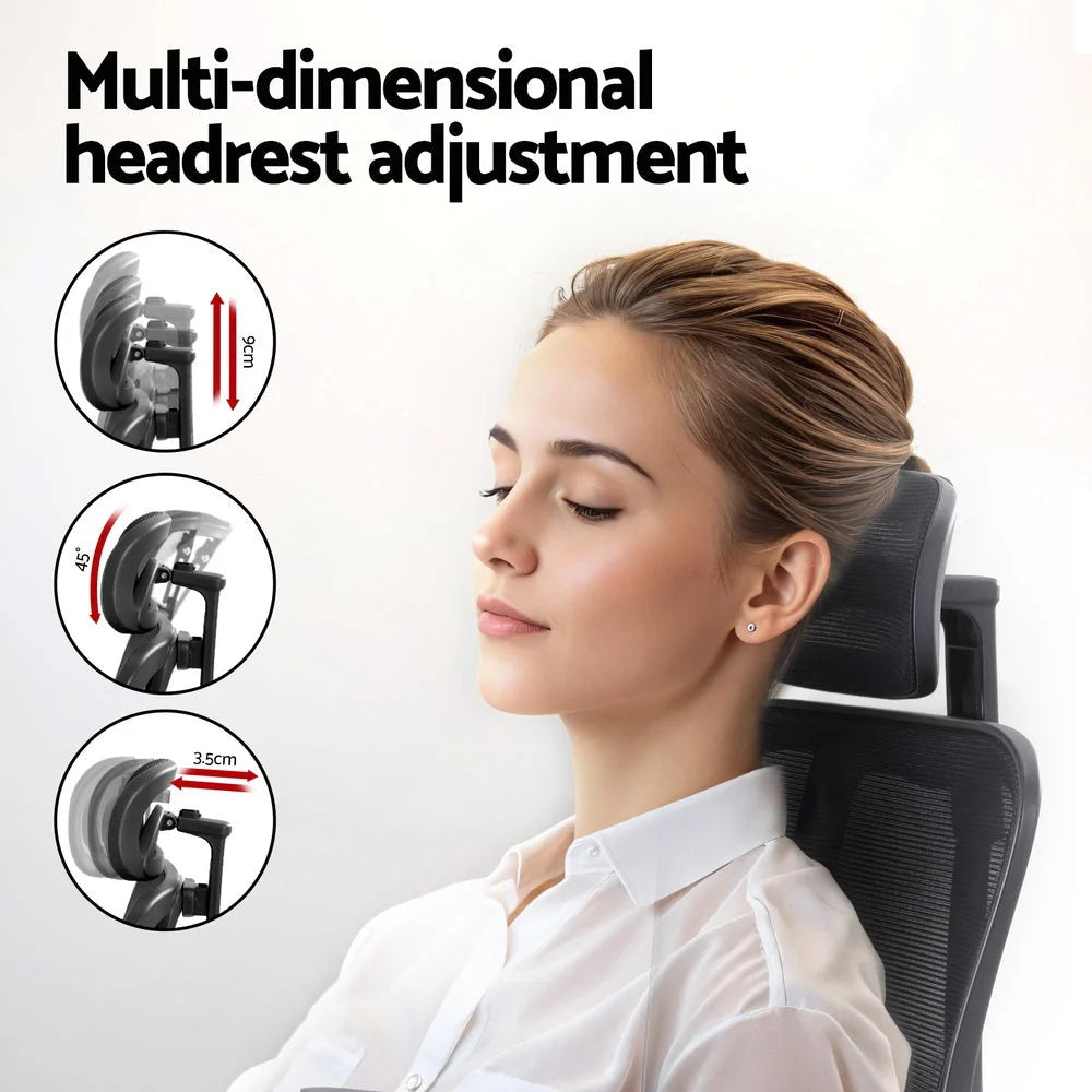 Artiss Ergonomic Mesh Office Chair Black - Furniture >