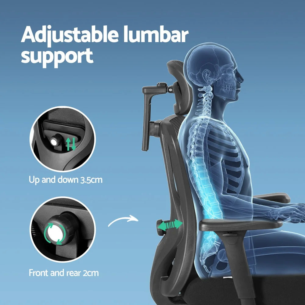 Artiss Ergonomic Mesh Office Chair Black - Furniture >