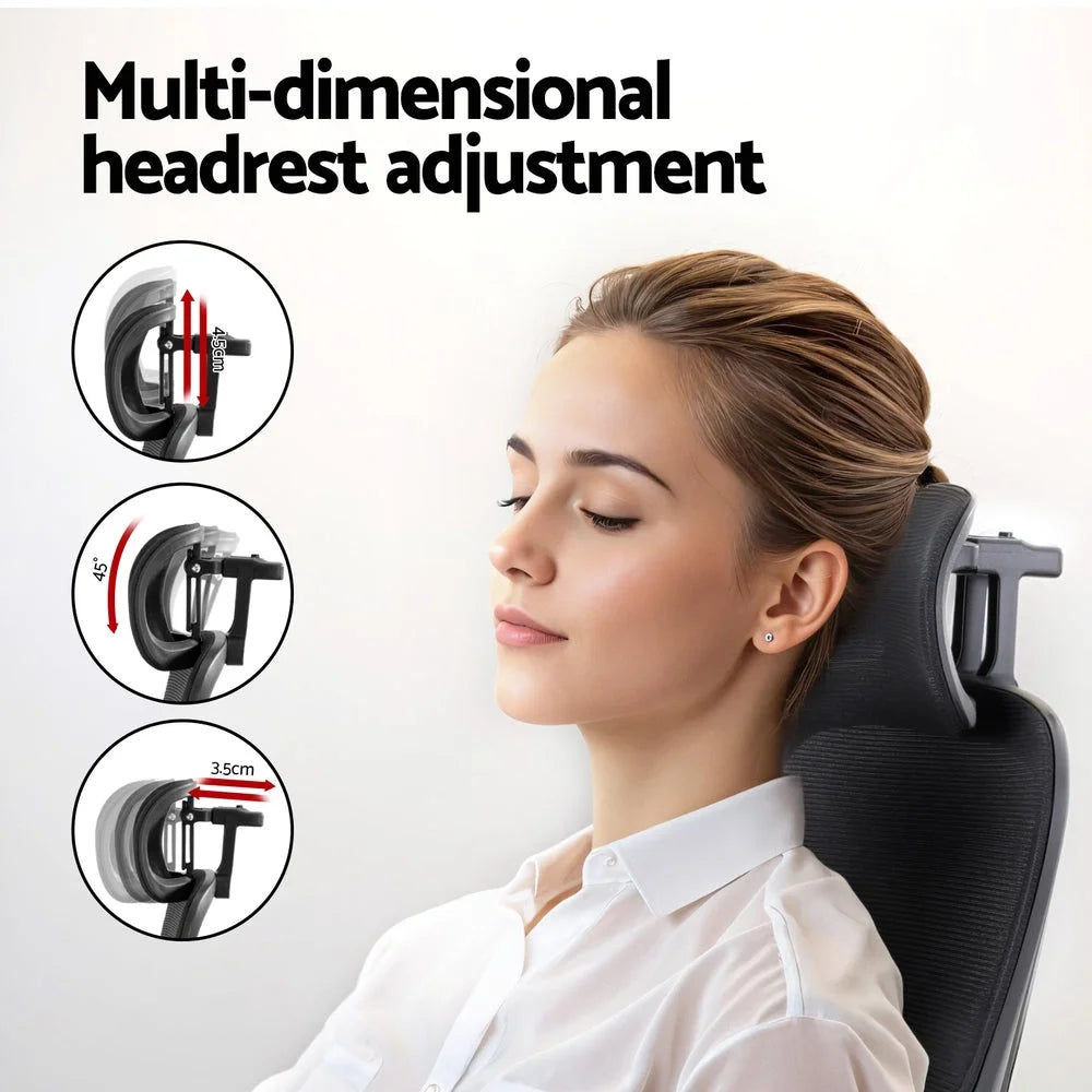 Artiss Ergonomic Office Chair Mesh Chairs Black - Furniture