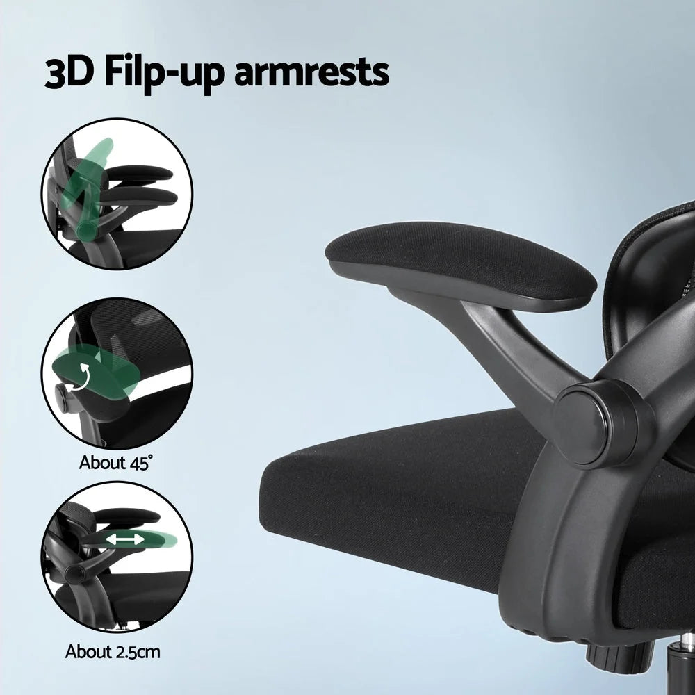 Artiss Ergonomic Office Chair Mesh Chairs Black - Furniture