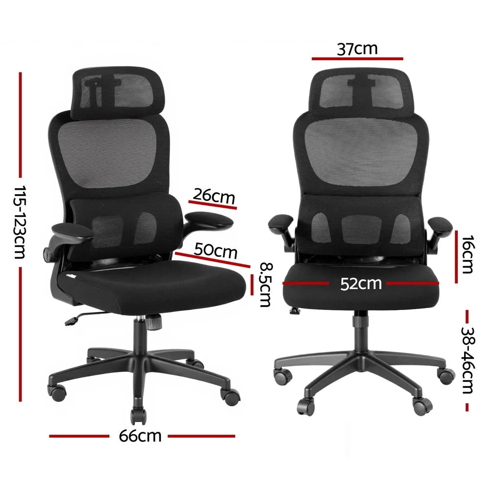 Artiss Ergonomic Office Chair Mesh Chairs Black - Furniture