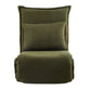 Green floor lounge sofa with display setup and product form