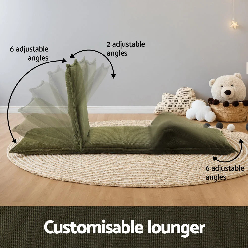 Floor lounge sofa with display setup and product form