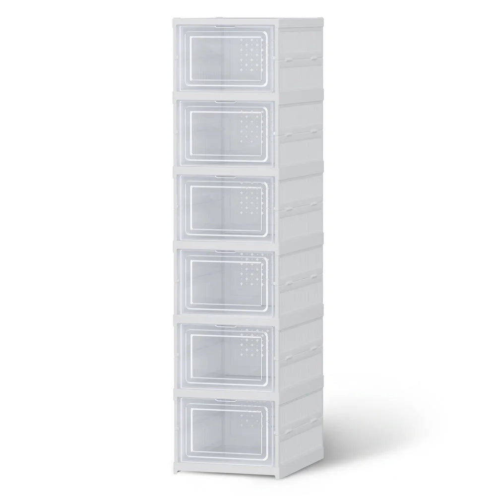 6 shelf with foldable shoe rack organizer