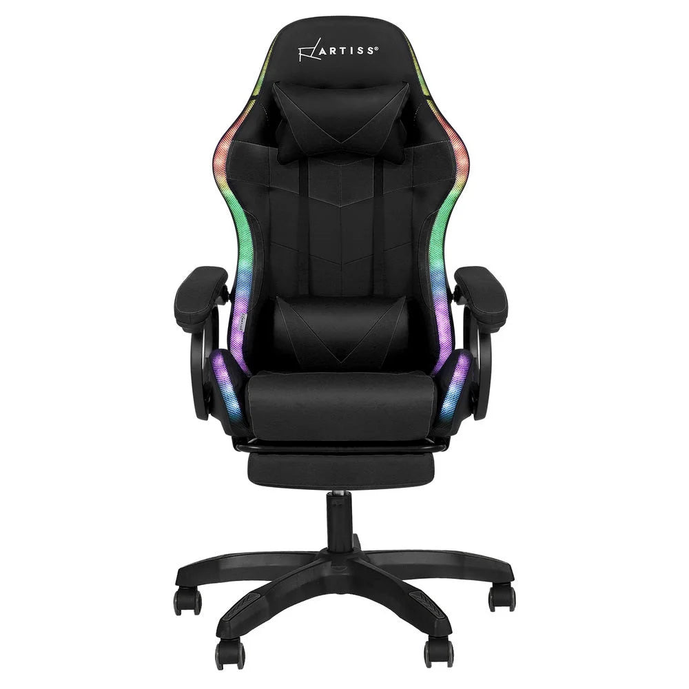 Artiss Gaming Office Chair 12 RGB LED Massage Computer Work